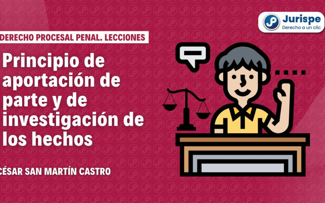 Procesal penal: ¿qué es el principio de aportación de parte?