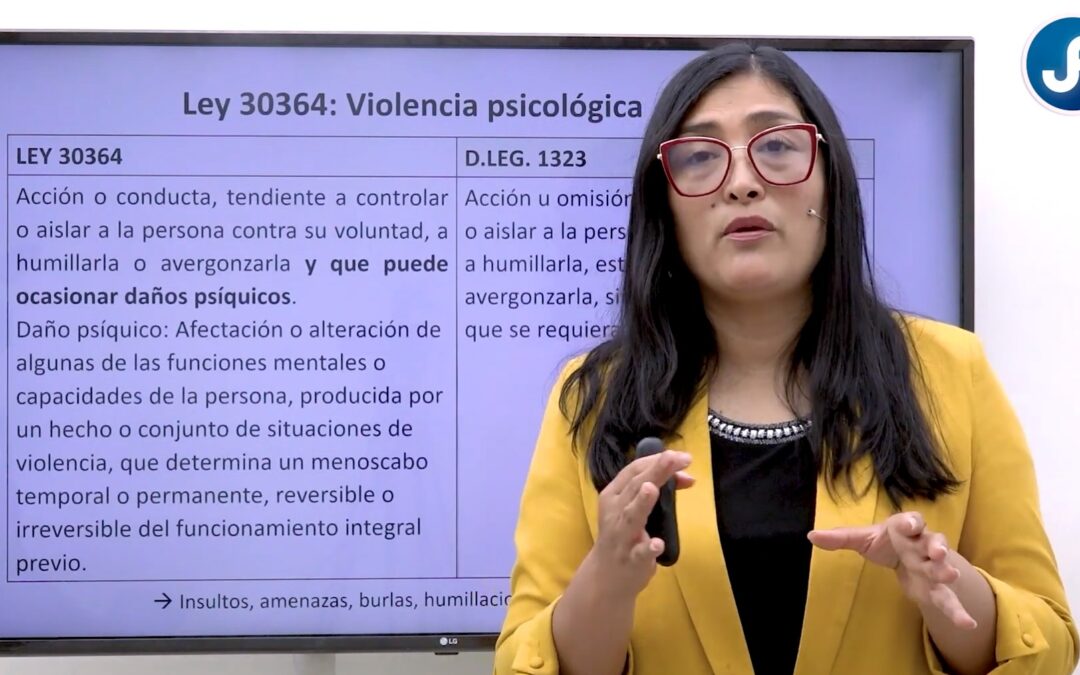 [VÍDEO] La violencia psicológica según la Ley 30364. Bien explicado por la profesora Erika Zuta