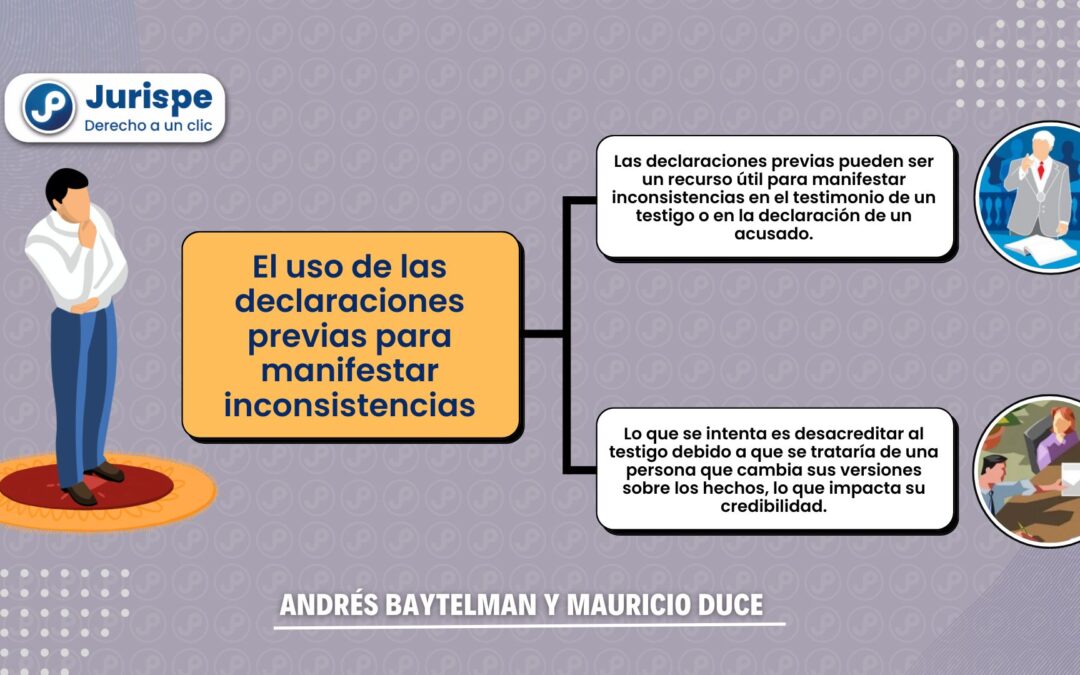 ¿Cómo usar las declaraciones previas para manifestar inconsistencias? Bien explicado con ejemplos