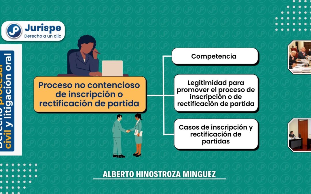 Proceso de inscripción o rectificación de partida: competencia, casos, legitimidad