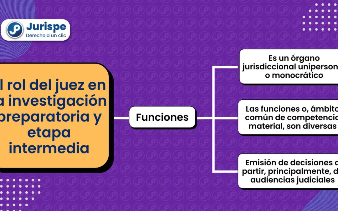 El rol del juez en la investigación preparatoria y etapa intermedia. Bien explicado