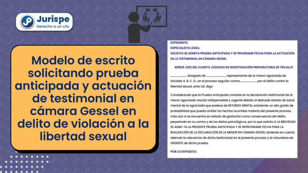 Modelo De Escrito Para Solicitar Prueba Anticipada Y Testimonio En