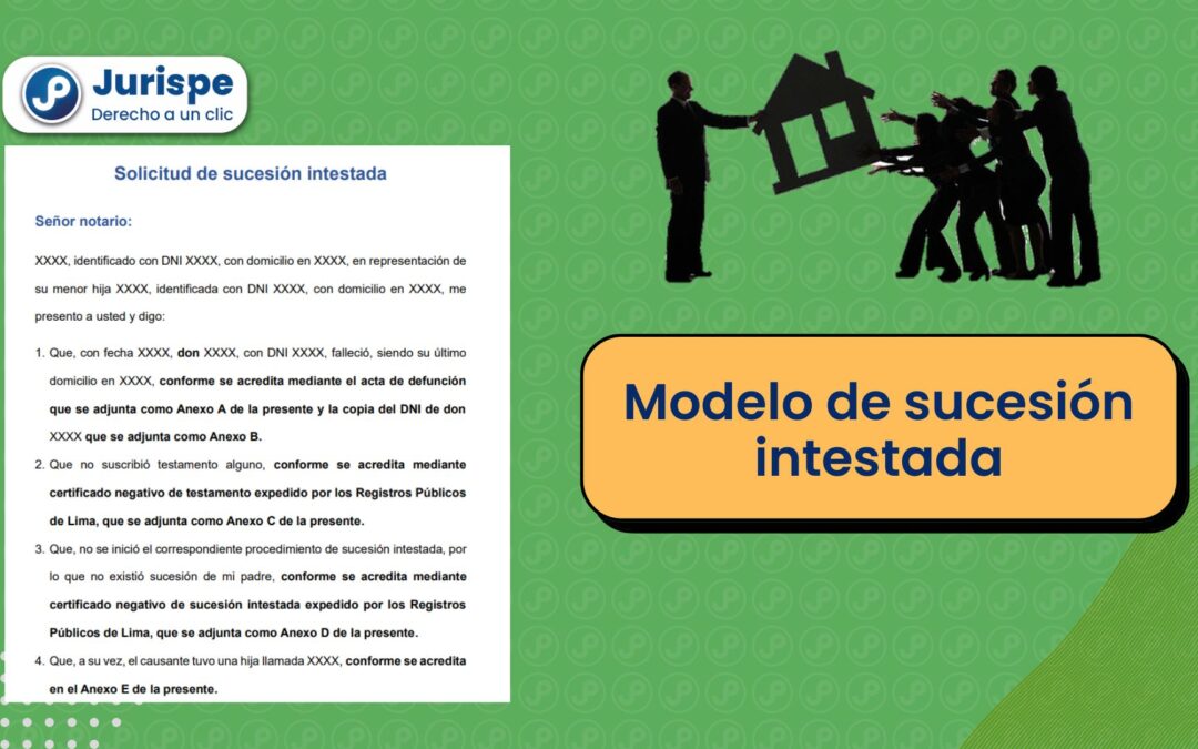 Modelo de solicitud de sucesión intestada en la vía notarial