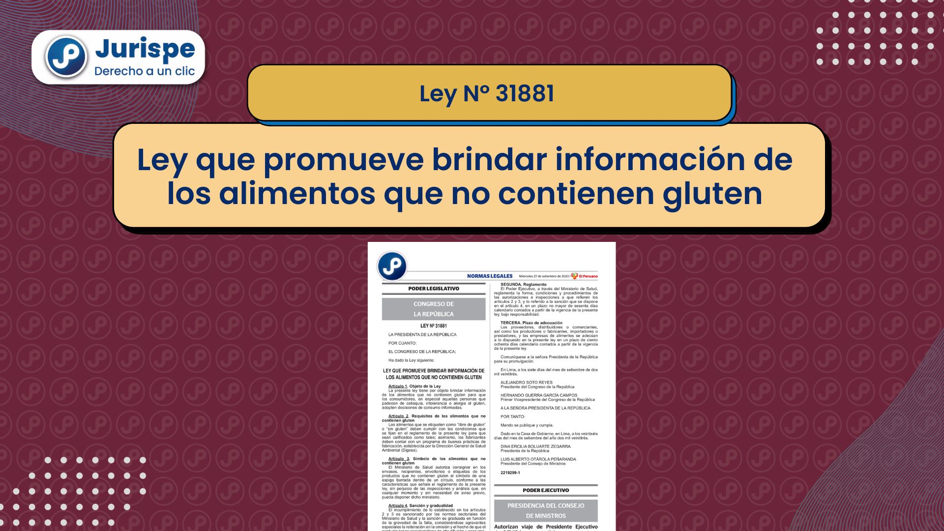 ¡Atención, consumidores! Ley 31881: productos libres de gluten deberán consignarlo en sus envases