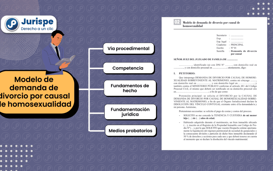 Modelo de demanda de divorcio por causal de homosexualidad