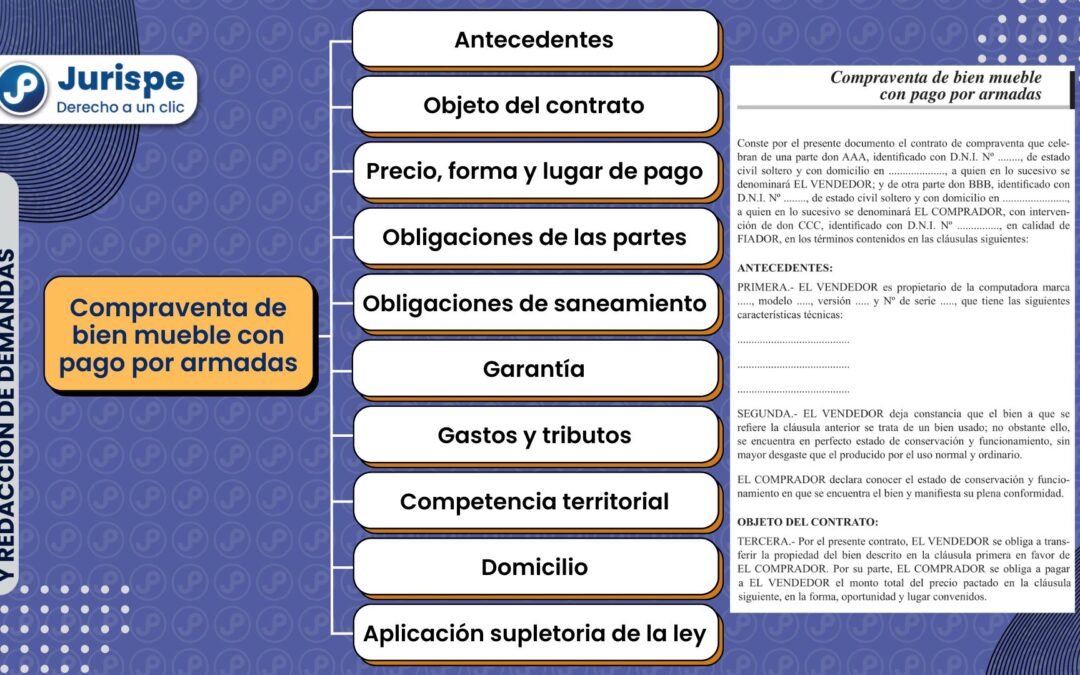 Modelo de contrato de compraventa de bien mueble con pago por armadas
