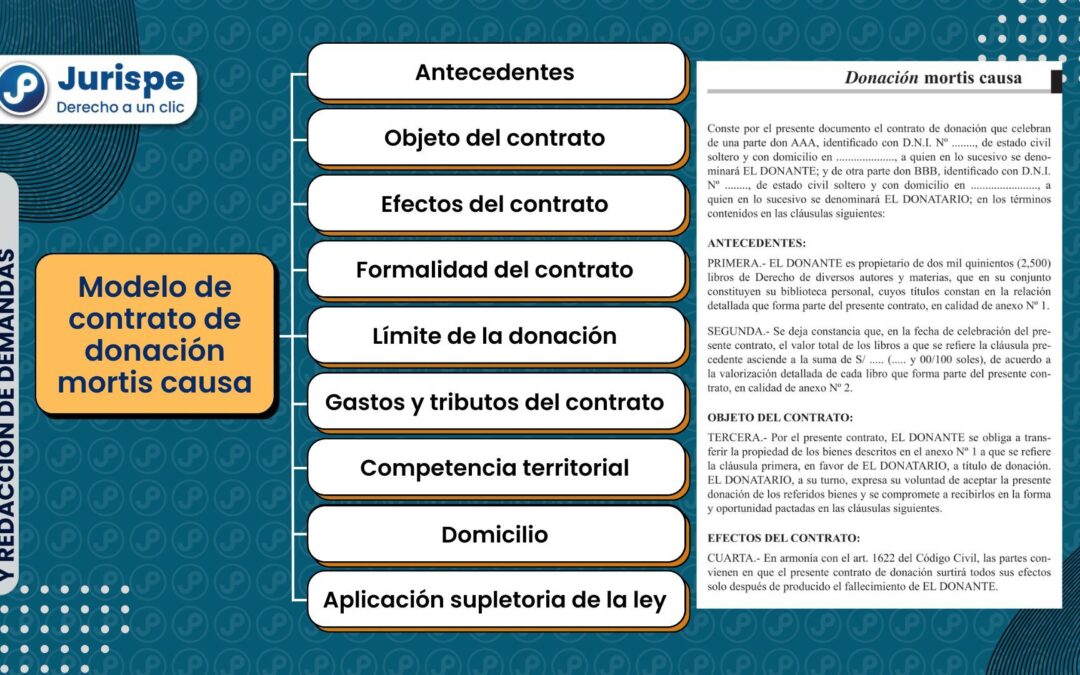 Modelo de contrato de donación mortis causa