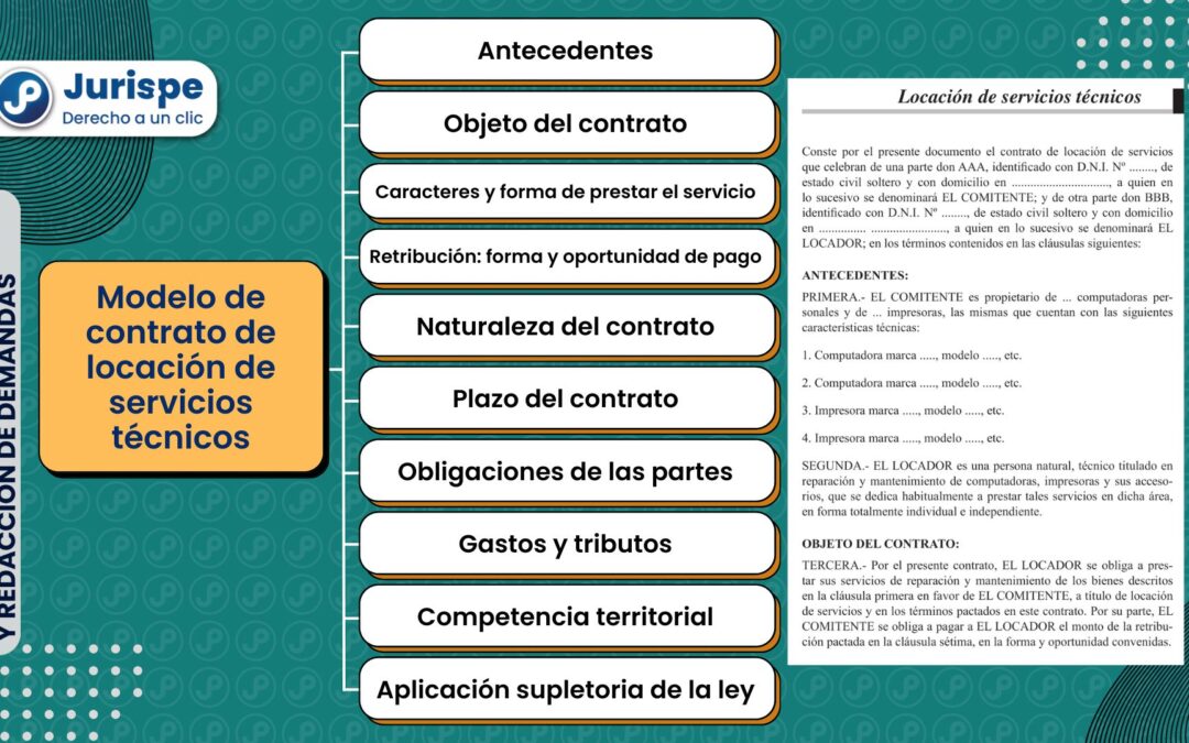 Modelo de contrato de locación de servicios técnicos