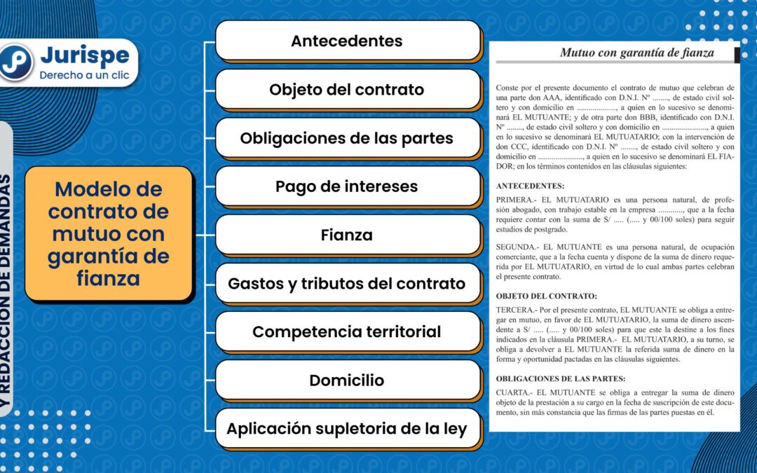 Modelo de contrato de mutuo con garantía de fianza