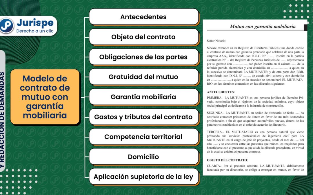 Modelo de contrato de mutuo con garantía mobiliaria