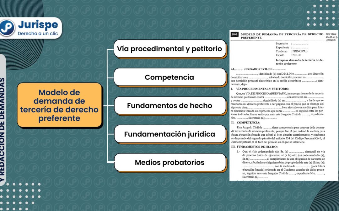 Modelo de demanda de tercería de derecho preferente