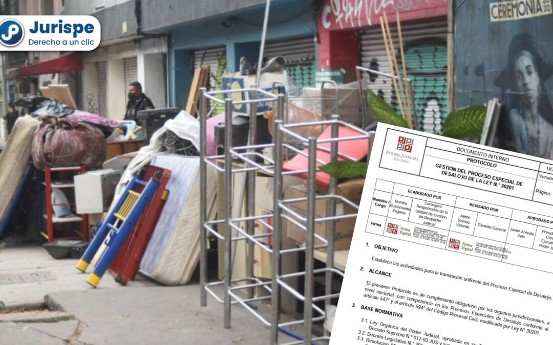 Poder Judicial aprueba protocolo de gestión del proceso especial de desalojo [RA 000427-2023-CE-PJ]
