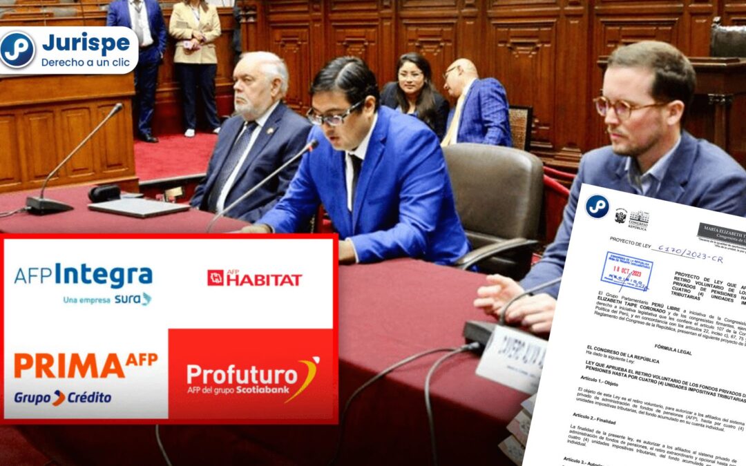 Plantean nuevo retiro de hasta por 4 UIT de los fondos de la AFP. ¿Estás de acuerdo?