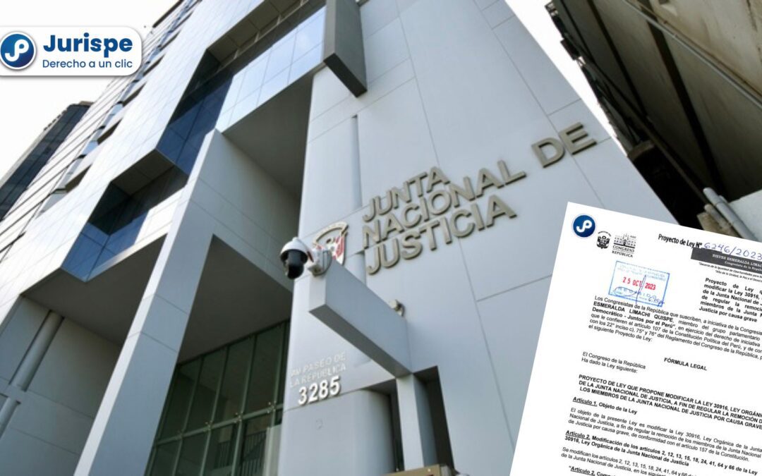 Proponen regular la remoción de los miembros de la Junta Nacional de Justicia por causa grave