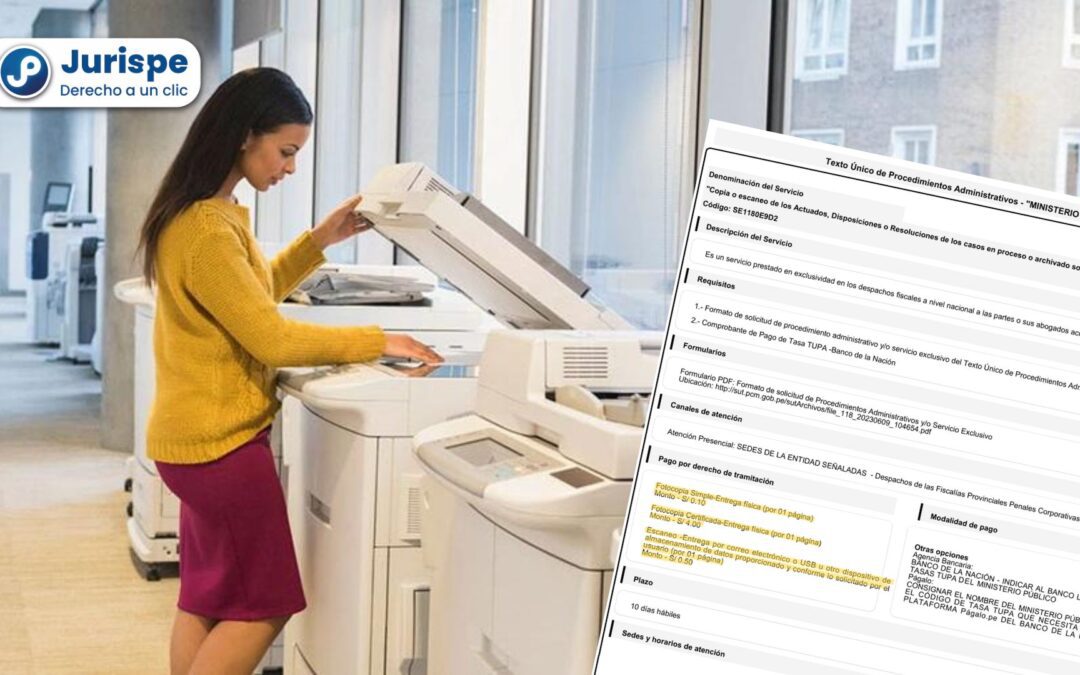 Nuevo TUPA del Ministerio Público: elevan costo de copias certificadas de 0.1 a 4 soles y copias digitales a 0.50 [RFN 2745-2023-MP-FN]