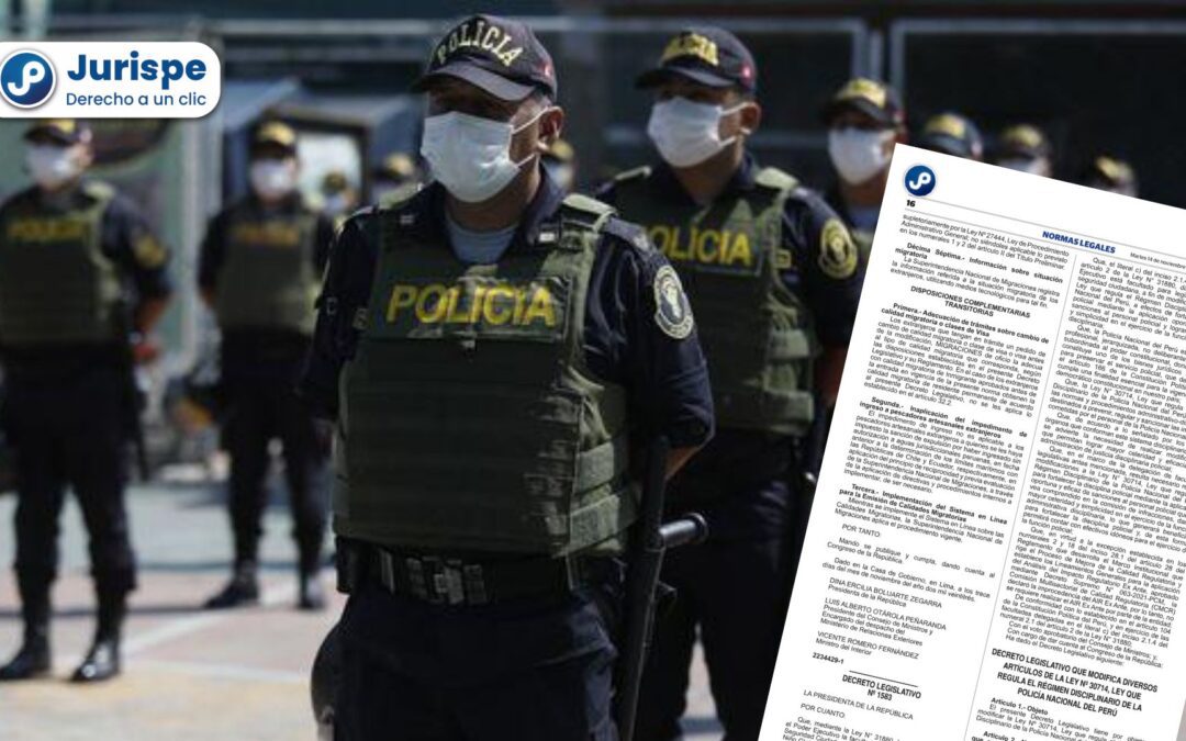 ¡Atención, policías! Modifican régimen disciplinario de la PNP [Decreto Legislativo 1583]