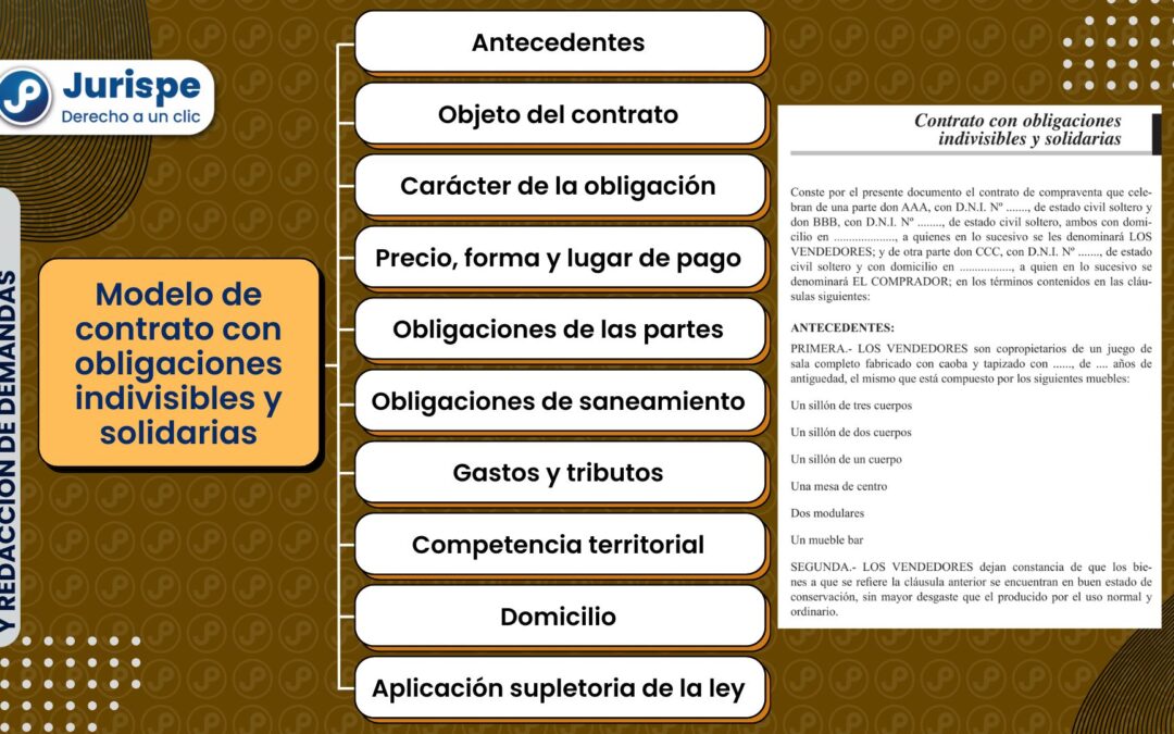 Modelo de contrato con obligaciones indivisibles y solidarias