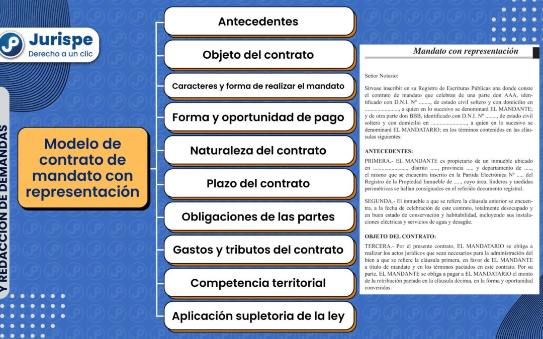 Modelo de contrato de mandato con representación