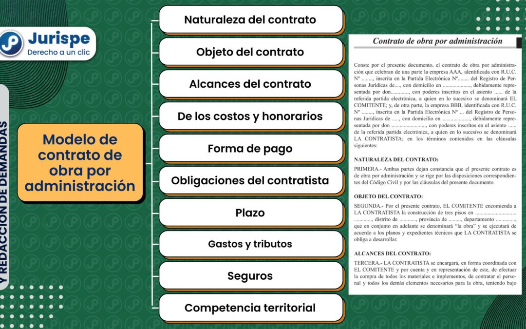 Modelo de contrato de obra por administración