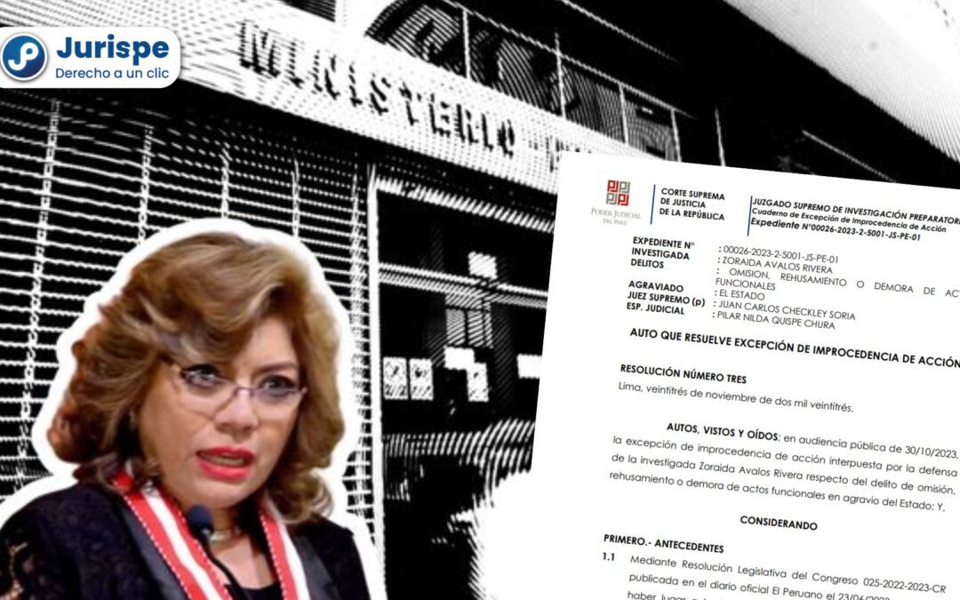 ÚLTIMO: Juez archiva investigación contra exfiscal de la Nación Zoraida Ávalos que ordenó el Congreso por supuesta omisión de funciones