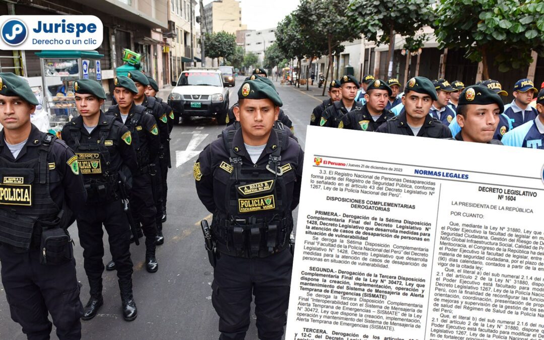 IMPORTANTE: Modifican Ley de la Policía Nacional del Perú [DL 1604]