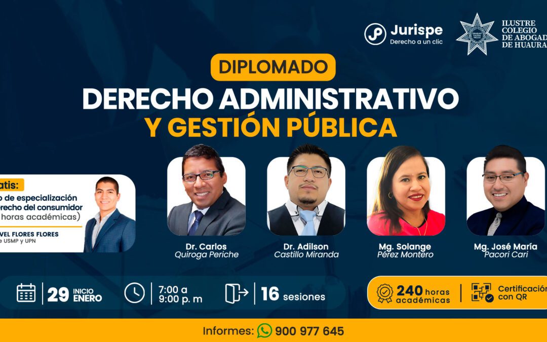 Diplomado en derecho administrativo y  gestión pública (inicio: 29 de enero de 2024)