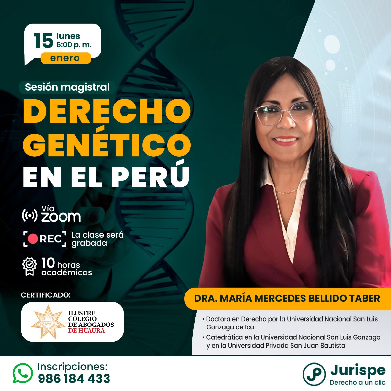 [VÍDEO] Sesión magistral gratuita sobre derecho genético en el Perú. Regístrate para recibir las diapositivas