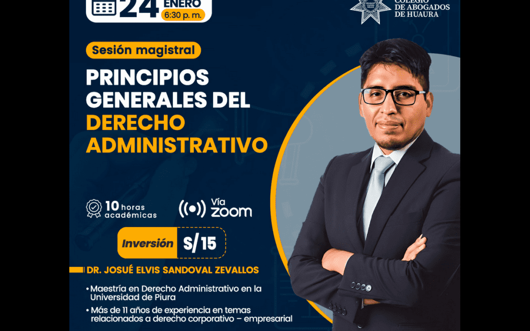 [VÍDEO] Sesión magistral gratuita sobre principios generales del derecho administrativo