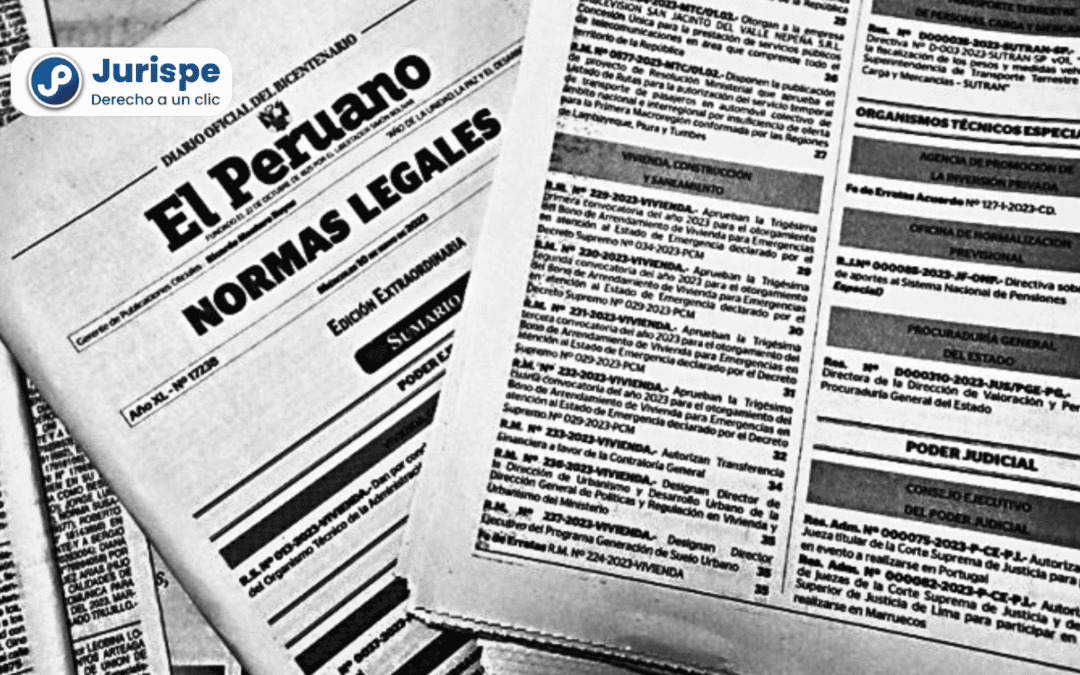 Normas legales deben incluir la publicación de anexos en El Peruano [Ley 32120]