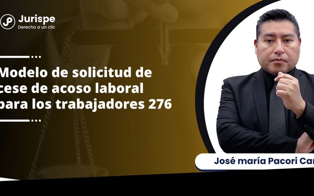 Modelo de solicitud de cese de acoso laboral para los trabajadores 276