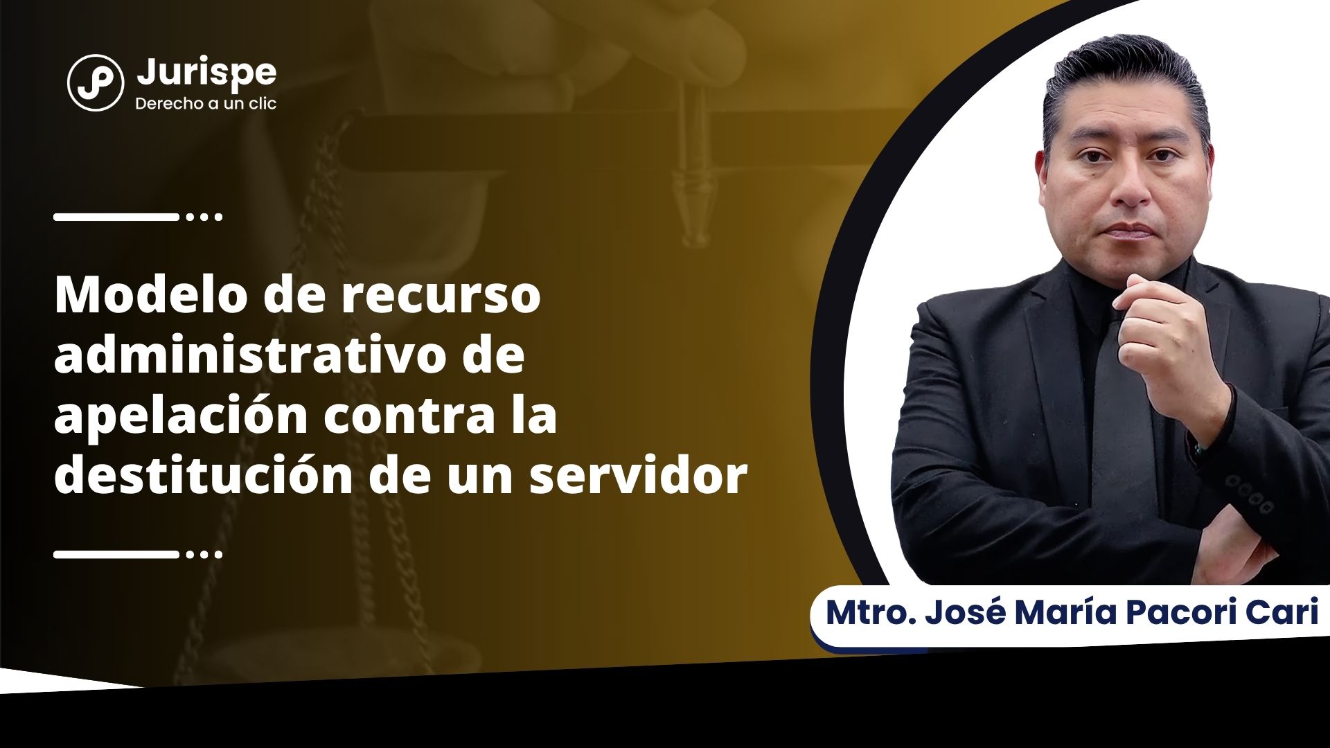 Modelo de recurso administrativo de apelación contra la destitución de un servidor por José María Pacori Cari