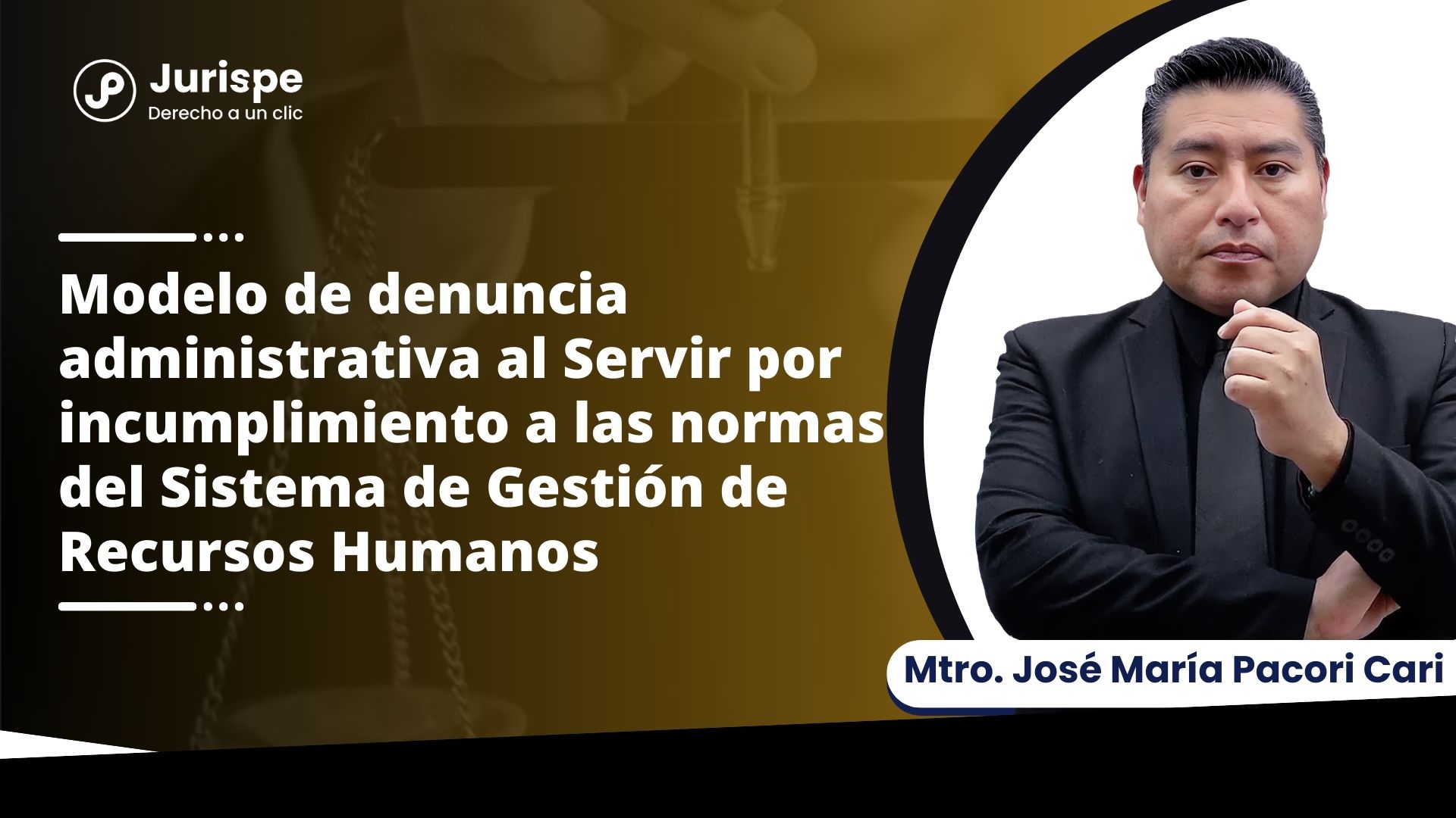 Modelo de denuncia administrativa al Servir por incumplimiento a las normas del Sistema de Gestión de Recursos Humanos por José María Pacori Cari