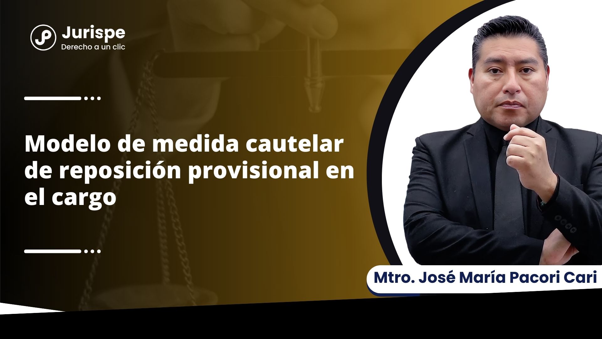 Modelo de medida cautelar de reposición provisional en el cargo por José María Pacori Cari