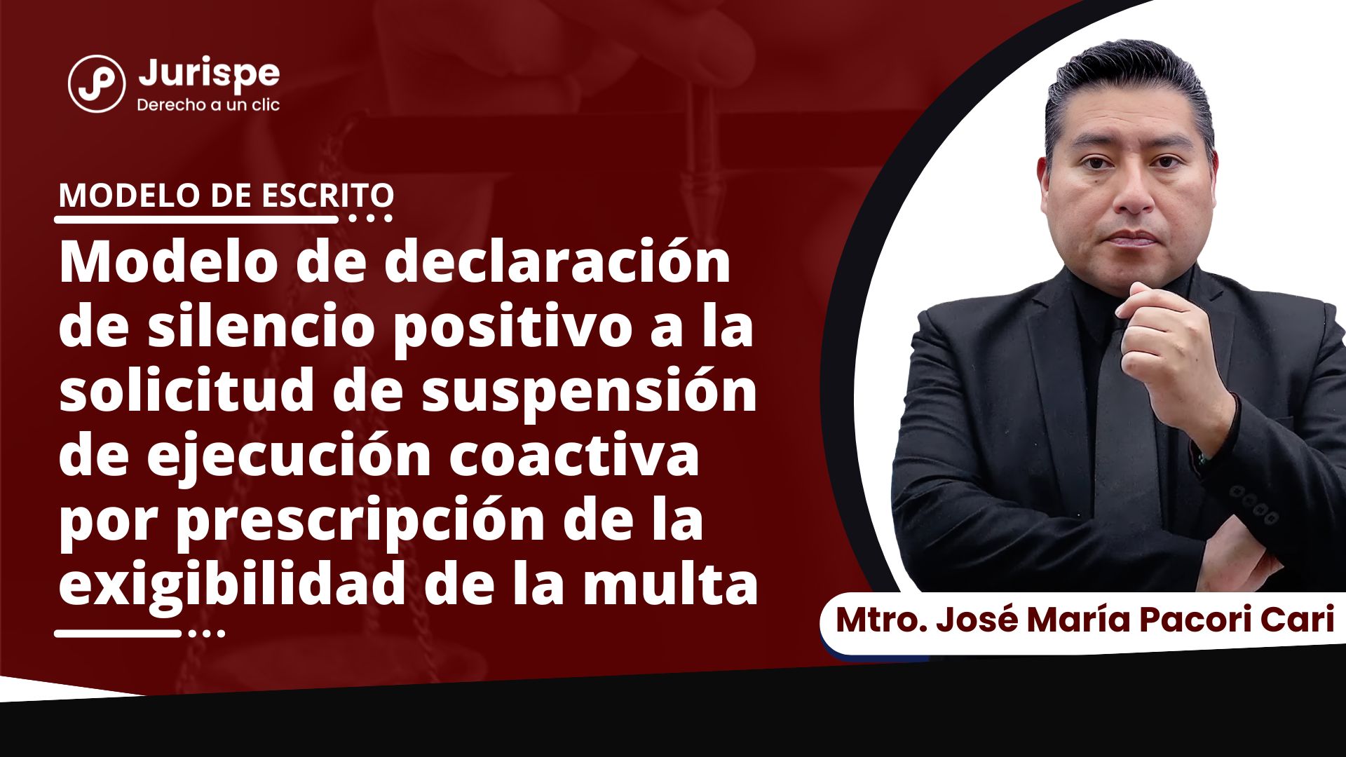 Modelo de la declaración jurada de silencio positivo a la solicitud de suspensión de ejecución coactiva por prescripción de la exigibilidad de la multa