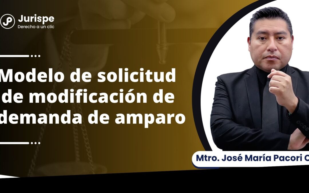 Modelo de solicitud de modificación de demanda de amparo